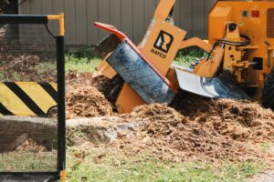 Machine for stump griding in Glenwood, MD