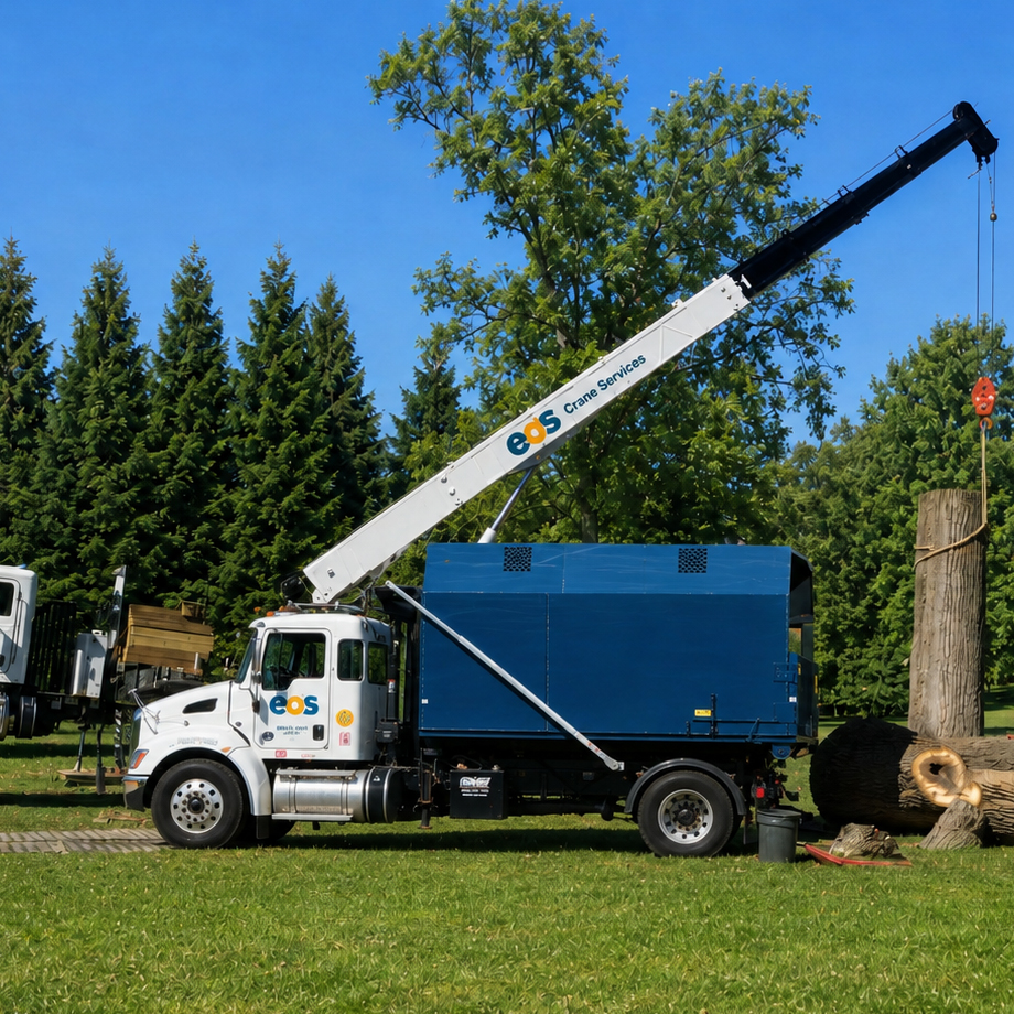 Tree Removal With A Crane In Ellicott City, MD
